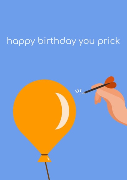 prick balloon Birthday Card 16206 created by Beau Mackenzie