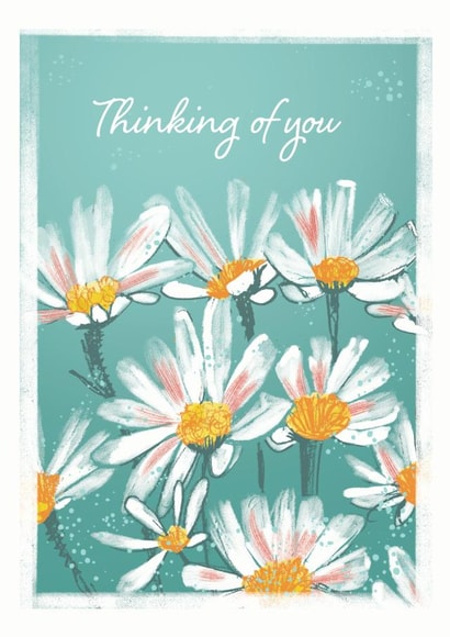 flowers adult Thinking of you Card 14848 created by Dinky Rouge