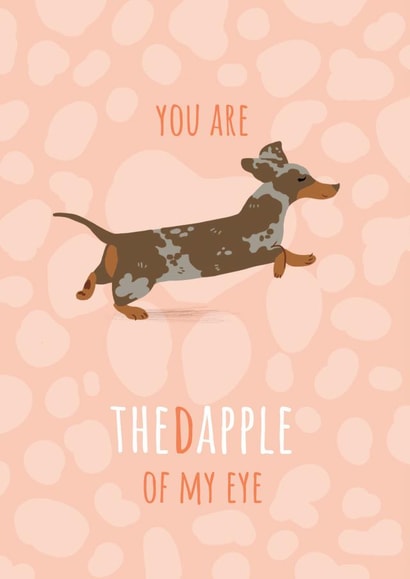 dog dachshund Valentines Day Card 16107 created by Fly high art