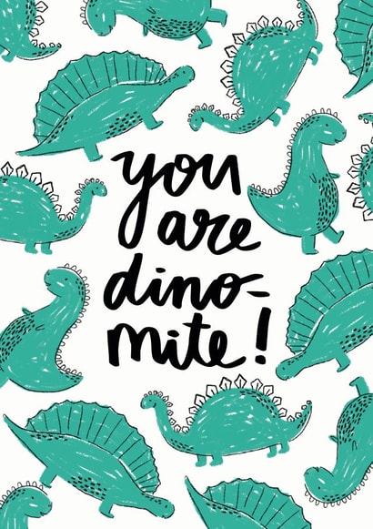 dinosaur dinomite Valentines Day Card 37720 created by Ciara Long