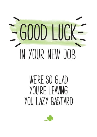 so glad lazy Leaving Card 5098 created by Silly Prints