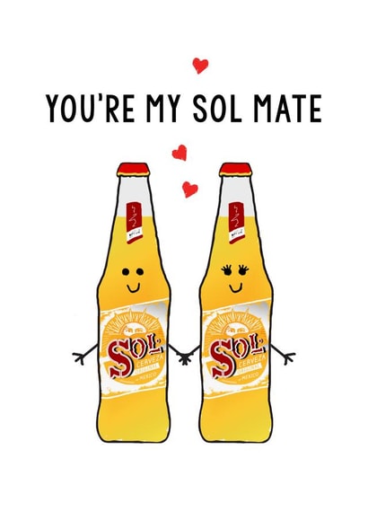 beer sol Valentines Day Card 31408 created by Of Life & Lemons Ltd.