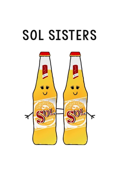 sol beer Birthday Card 8935 created by Of Life & Lemons Ltd.