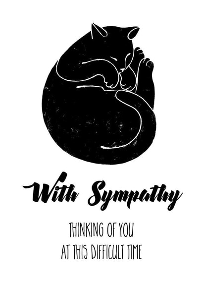 Cat Loss Sympathy Card created by Adam Regester