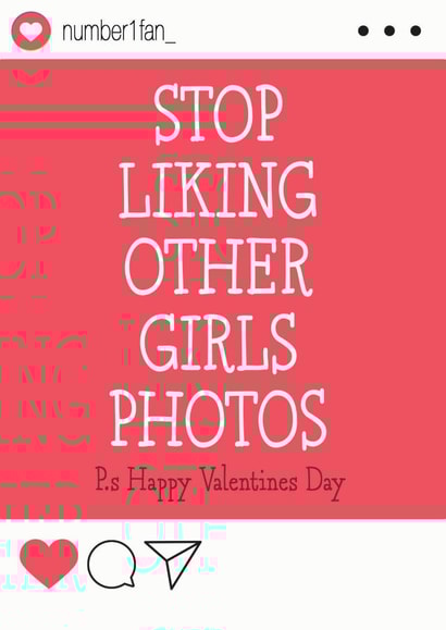 likes instagram Valentines Day Card 40526 created by Tanya Pyrka