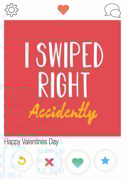 swiped right Valentines Day Card 40527 created by Tanya Pyrka