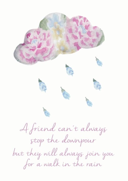 downpour stop Sympathy Card 16210 created by Yellowstone Art Boutique