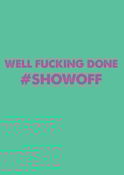 fucking well done Congratulations Card 8507 created by Joanna Myles
