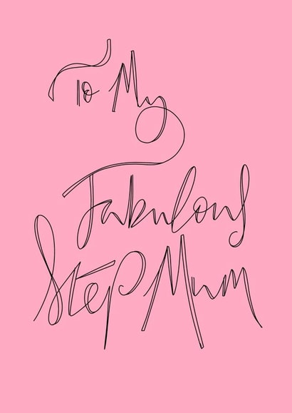 Step Mum Birthday Card 1001 created by Naughty Nice