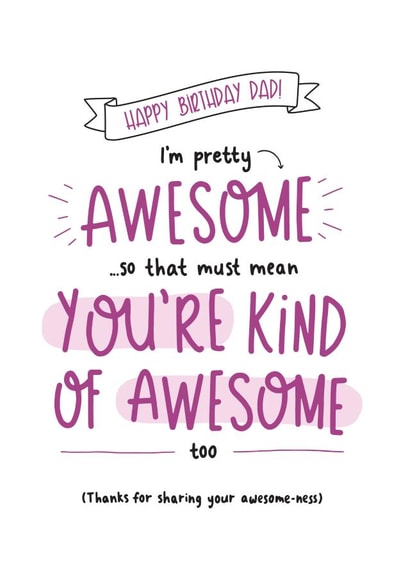 awsome must mean Birthday Card 16213 created by Inky in the Wild