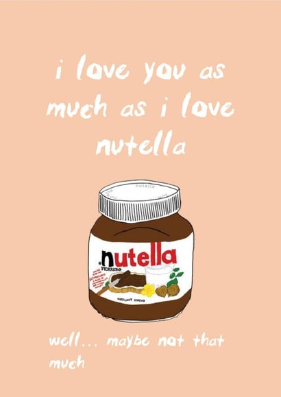 nutella chocolate Anniversary Card 40119 created by CardinallyEmma