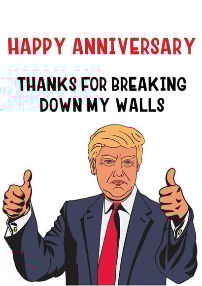 donald trump thanks for Anniversary Card 9110 created by Pack a Punch Designs