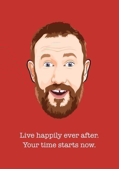 Alex Horne wedding design - red created by Wayne Oliver