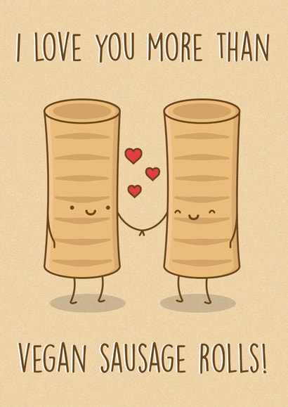 greggs vegan Valentines Day Card 30898 created by Magically Crafted