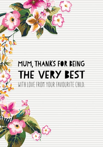 thanks for being the very best Mothers Day Card 29499 created by I am Nat