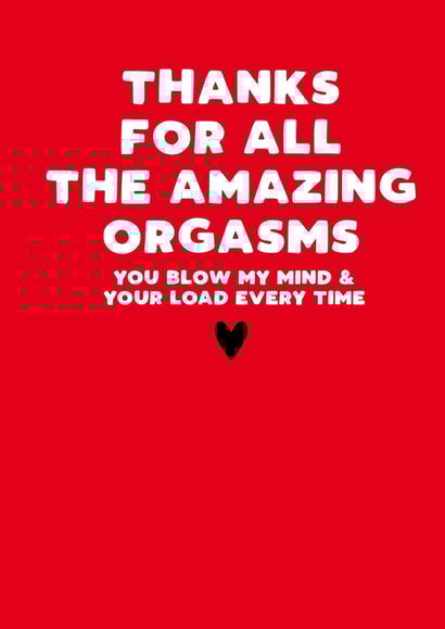 amazing orgasms Valentines Day Card 8204 created by Filthy Sentiments