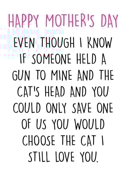 cat choose Mothers Day Card 31583 created by Pack a Punch Designs