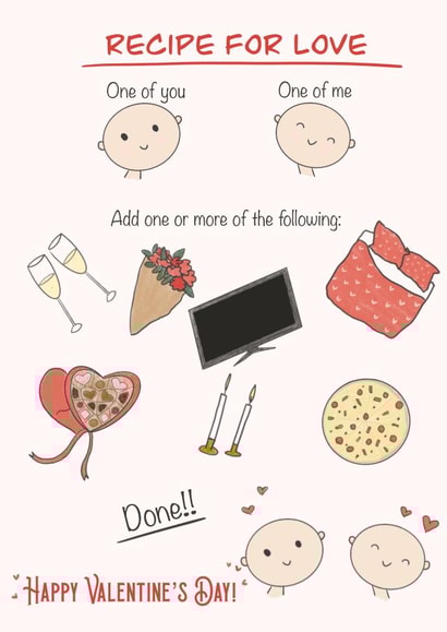 Recipe for love in Valentine's Day created by Tiny Steps