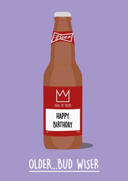 budwiser older Birthday Card 7389 created by Rumble Cards