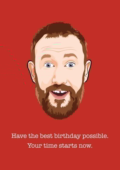 taskmaster Alex Horne Birthday Card 15923 created by Wayne Oliver