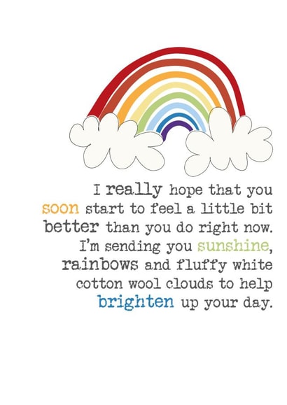 I hope you feel better soon created by Dandelion Stationery