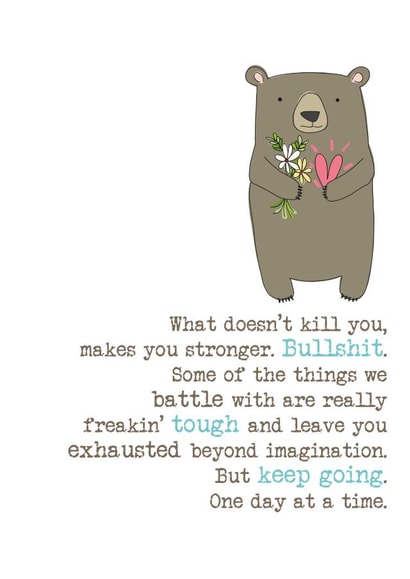 bullshit stronger Thinking of you Card 2730 created by Dandelion Stationery