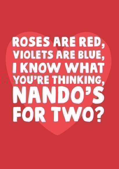 cheeky nandos Valentines Day Card 13287 created by Studio Doodles