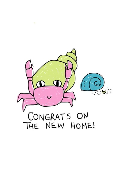 hermit crab animal New Home Card 14054 created by Ciara Long
