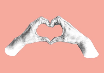 heart hands Engagement & Marriage Card 40660 created by Ink Bandit