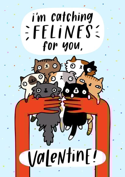 catching felines Valentines Day Card 29735 created by Chelsey Adams