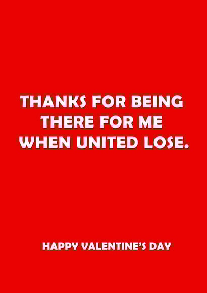united football Valentines Day Card 33538 created by Offside Cards