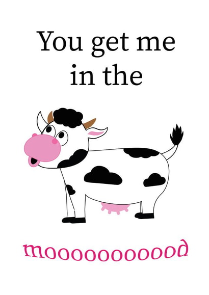 cow mood Valentines Day Card 40589 created by Eilidh Murphy