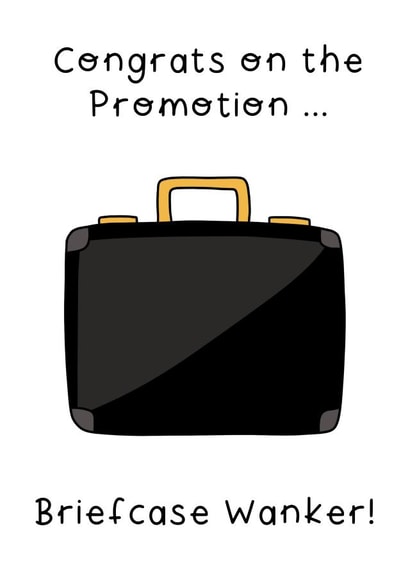 briefcase wanker Congratulations Card 15847 created by Helen Bicknell