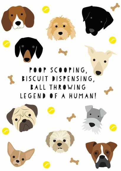 Poop scooping legend, father's day card created by Heather Alstead Design LTD
