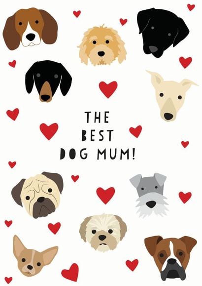 The best dog Mum card created by Heather Alstead Design LTD