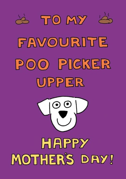favourite poo Mothers Day Card 1941 created by Off The Leash Cartoons by Rupert Fawcett