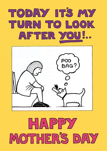 today look after you Mothers Day Card 1942 created by Off The Leash Cartoons by Rupert Fawcett