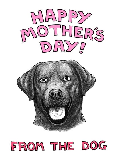 labrador adult Mothers Day Card 24614 created by Off The Leash Cartoons by Rupert Fawcett