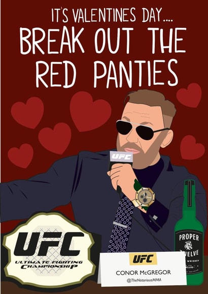 Conor Mcgregor UFC Valentines Day Card 34675 created by John Wood