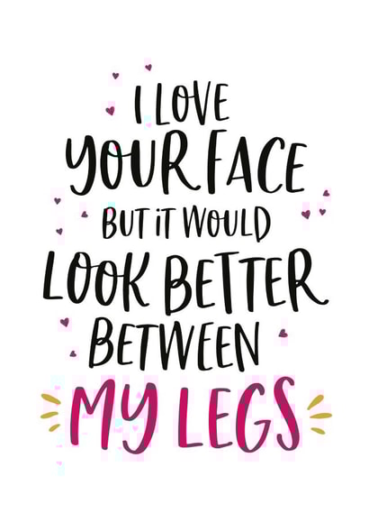 face would Valentines Day Card 14430 created by Beehive Design