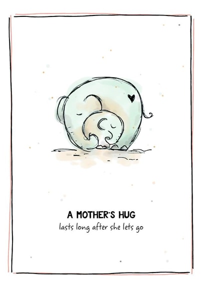 elephant hug Mothers Day Card 35464 created by Cloud 9 Design