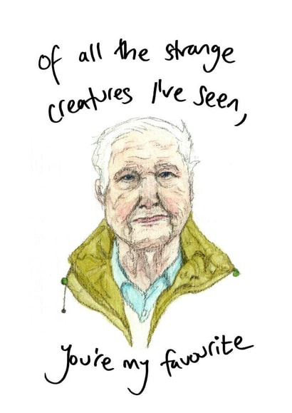 David attenborough strange Valentines Day Card 28900 created by zeppelinmoon
