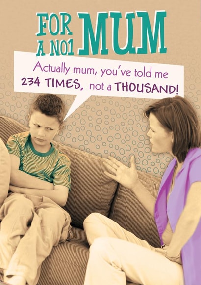 no1 actually Mothers Day Card 39059 created by Quitting Hollywood