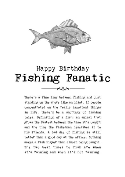 Happy Birthday Fishing Fanatic created by Coulson Macleod