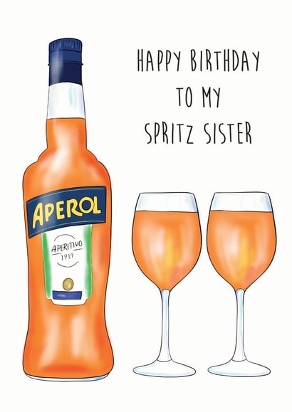 aperol spritz Birthday Card 15317 created by The Amyverse