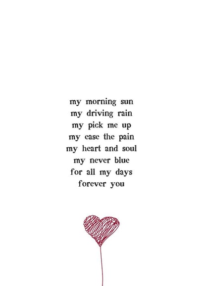 Sentimental Valentine or Anniversary Card for him or for her - A Love Poem created by Maxter and Boo 