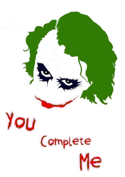 the joker you complete me Valentines Day Card 34153 created by The Savage Geek