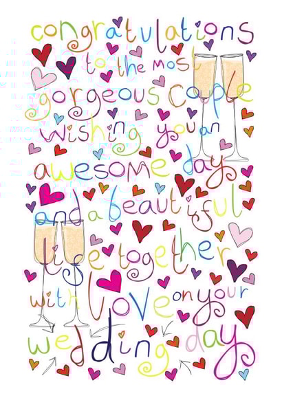 With love on your wedding day created by Love and Happy Stuff