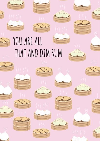 pun dim sum Valentines Day Card 40985 created by Jessica Eyre
