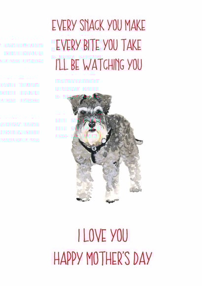 Schnauzer Mother's Day Card created by Sarah Maddox